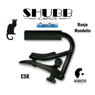 Shubb C5K Capo Noir for Banjo, mandolin, or bouzouki - Black