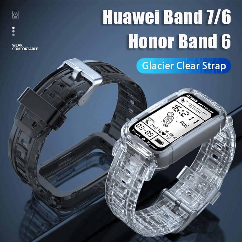 รูปภาพสินค้าแรกของสายนาฬิกาข้อมือแบบใส สําหรับ Huawei Band 7 6 Band Honor Band 6