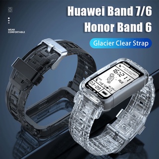 ภาพย่อรูปภาพสินค้าแรกของสายนาฬิกาข้อมือแบบใส สําหรับ Huawei Band 7 6 Band Honor Band 6