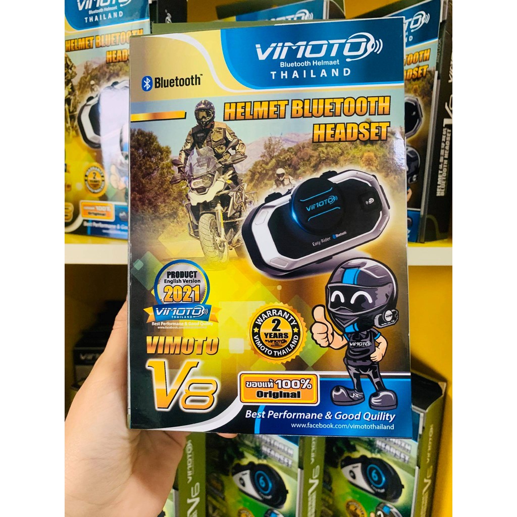 ภาพหน้าปกสินค้าบลูทูธติดหมวกกันน็อค Vimoto V8 Multi-functional รับประกัน 2 ปี By Vimoto Thailand
