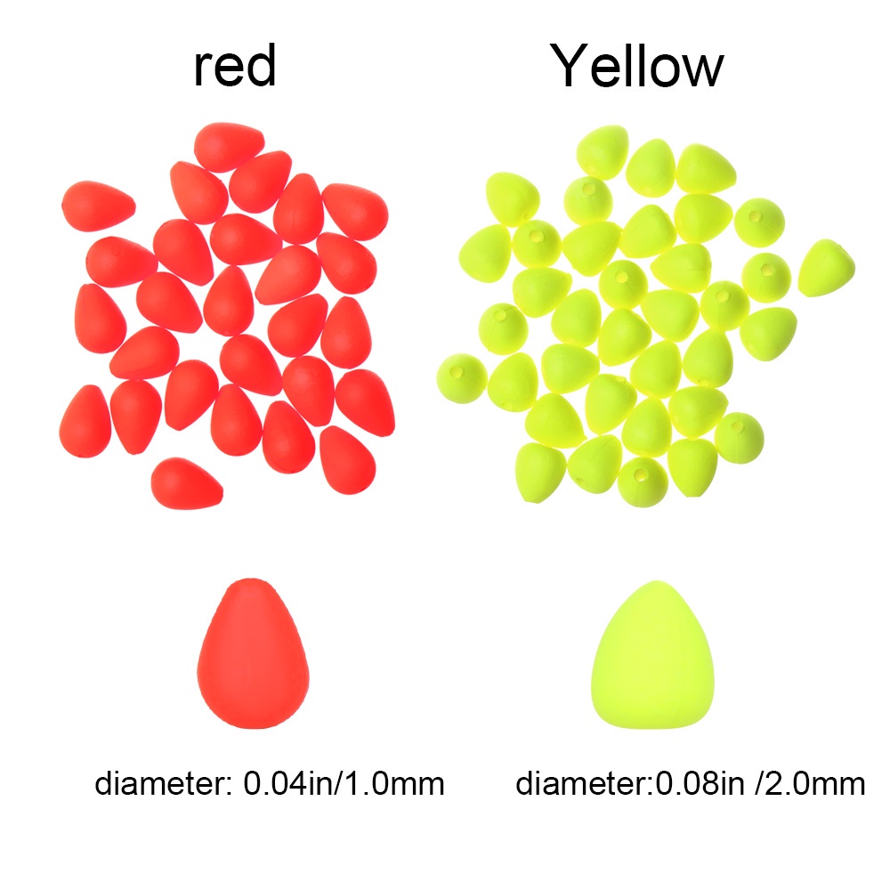 chink-อุปกรณ์เครื่องมือลอยน้ํา-diy-สีแดง-เหลือง-10-50-100-ชิ้นสําหรับตกปลา