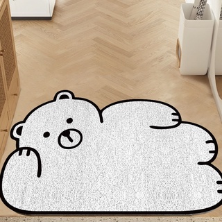 Cartoon Silk Circle Thick Mat into the Door Household Mat Toilet Bathroom Door Can Be Cut Non Slip Mat