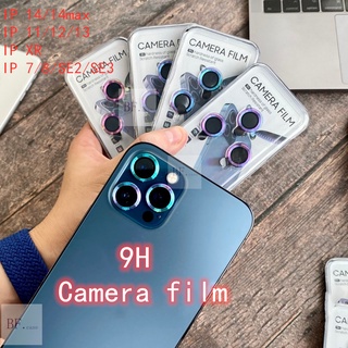 ฟิล์มกระจกนิรภัย กันรอยกล้อง HD พร้อมแหวนโลหะ สําหรับ IPhone 14 Pro Max 12 11 13 XR I7 I8 14max