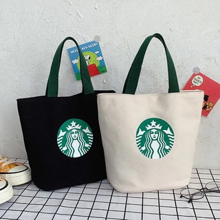 สินค้า NEW กระเป๋าสตาร์บัค ถุงผ้าสตาร์บัคขนาด กระเป๋าผ้าสตาร์บัค กระเป๋าstarbucks กระเป๋าผ้า canvas กระเป๋าผ้าแคนวาส พร้อมส่งใน