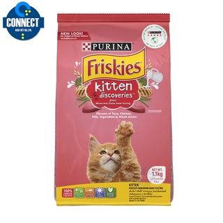 FRISKIES ฟริสกี้ Kitten Discovery อาหารเม็ดสำหรับลูกแมว สูตรไก่และปลา 1.1 kg จำนวน 1 ชิ้น.