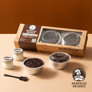 รูปภาพขนาดย่อของMini Original Brownie เมมโมไรซ์ บราวนี่รสชาติดั้งเดิม บราวนี่ครีมสด ช็อคโกแล็ต ของขวัญวันเกิดเพื่อนวันเกิดแฟน ของหวานลองเช็คราคา