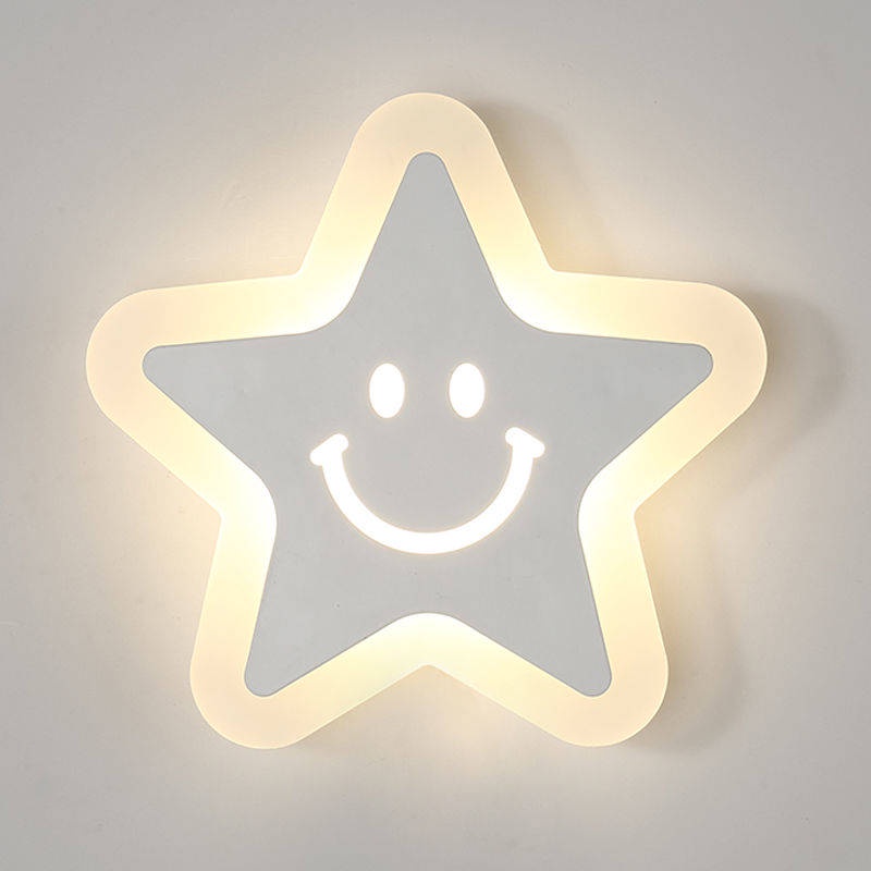 โคมไฟติดผนัง-led-smiley-wall-light-living-room-ห้องนอนผนังข้างเตียงติดผนัง