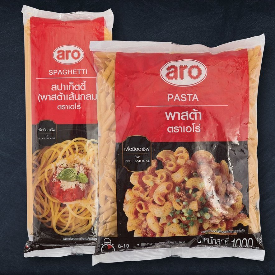 เส้นสปาเก็ตตี้-พาสต้า-เส้นกลม-เส้นมักกะโรนี-1kg-aro-pasta-spagetti-ตราเอโร่