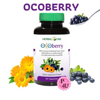 อ้วยอันโอสถ Herbal one Ocoberry 60เม็ด โอโคเบอร์รี่ สารลูทีน จากดาวเรือง บิลเบอรี่ #5529