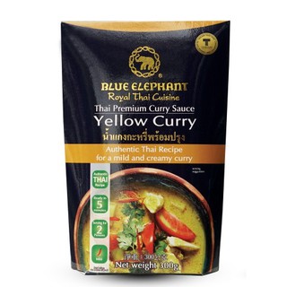 บลูเอเลเฟ่นท์ น้ำแกงกะหรี่พร้อมปรุง 300กรัม Blue Elephant Yellow Curry Sauce 300g