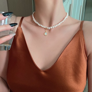 สร้อยคอ ประดับมุก หรูหรา เข้ากับทุกการแต่งกาย สไตล์เกาหลี สําหรับผู้หญิง