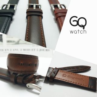 ภาพหน้าปกสินค้าGQ watch สายนาฬิกา หนังแท้ สไตล์DW  เรียบ หรู ดูผู้ดี wristwatch strap genuine leather ที่เกี่ยวข้อง