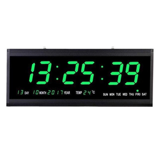 นาฬิกาดิจิตอล LED DIGITAL CLOCK แขวนผนัง 48x18.9x3.5 ซ.ม รุ่น 4819 นาฬิกา ตั้งโต๊ะ นาฬิกาแขวน LED ตัวเลข:สีฟ้า เขียว แดง