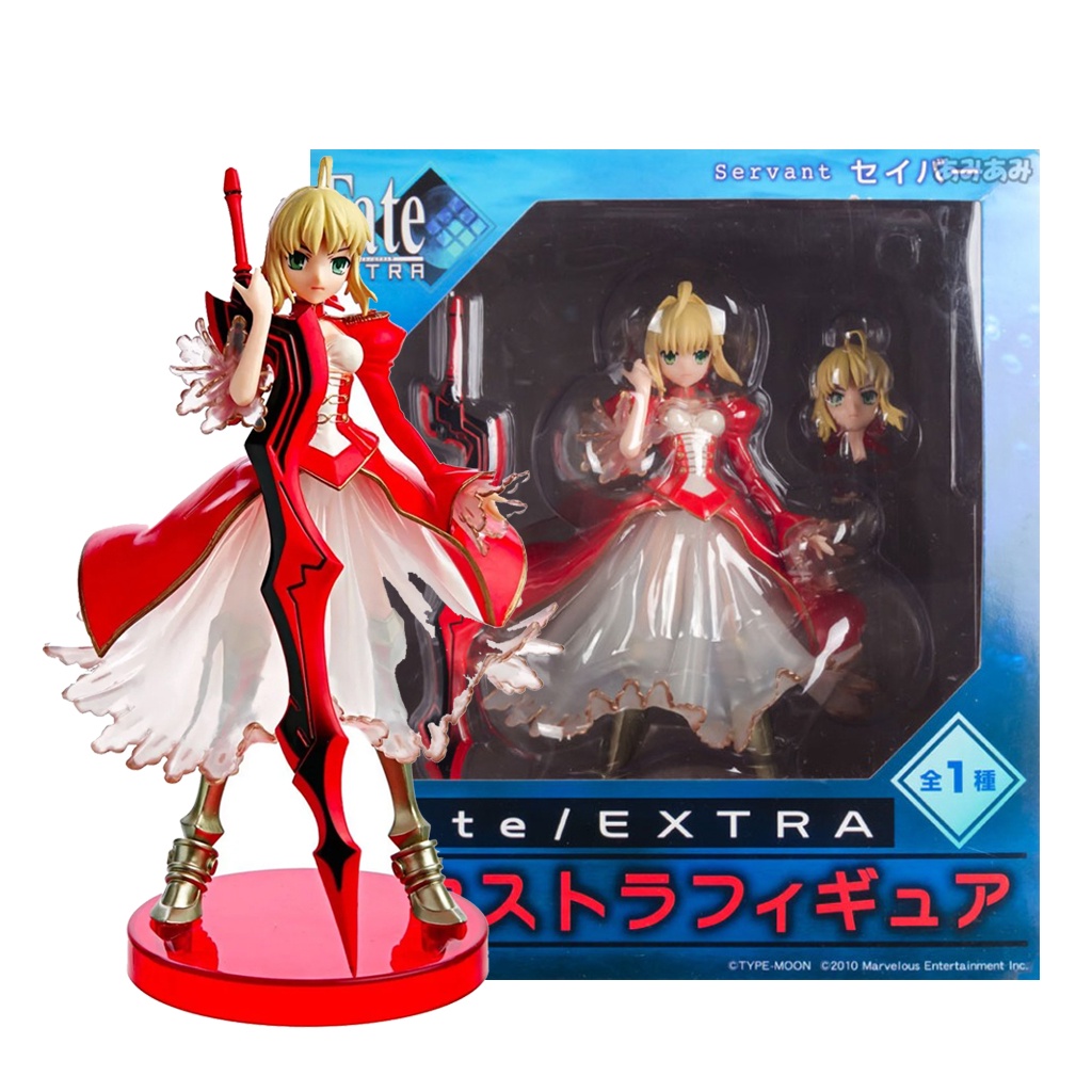 โมเดลฟิกเกอร์สาว (ของแท้) Fate Extra Last Encore Servant Saber Figure ...