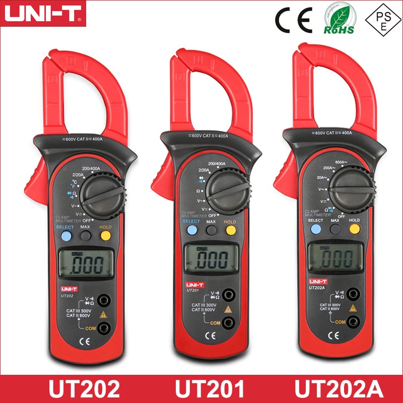 Uni-t เครื่องวัดอุณหภูมิดิจิทัล UT202A UT202 UT201 DC AC RMS NCV โอห์ม ...