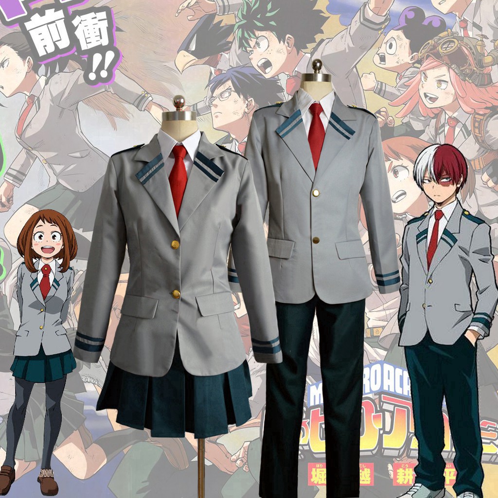 ภาพหน้าปกสินค้าคอสเพลย์ ชุดคอสเพลย์อนิเมะ Anime Boku No Hero Academia AsuiTsuyu Yaoyorozu Momo School Uniform My Hero Academia OCHACO URARAKA Midoriya Izuku Cosplay Costume จากร้าน annabellas.th บน Shopee