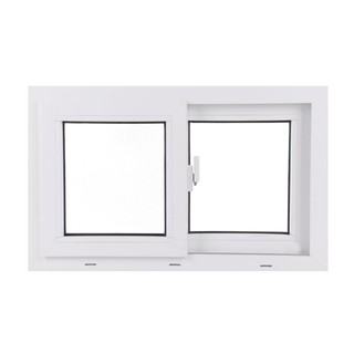 WINDOW UPVC AZLE S-S 80x50cm. WHITE หน้าต่าง UPVC AZLE S-S มุ้ง 80x50ซม. สีขาว หน้าต่างบานเลื่อน หน้าต่างและวงกบ ประตูแล