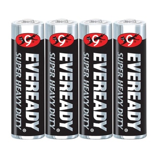 EVEREADY Super Heavy Duty Carbon Zinc ถ่าน  ไซส์ AA 1.5V แพ็ค 4 ก้อน R6 (1215) แท้ศูนย์