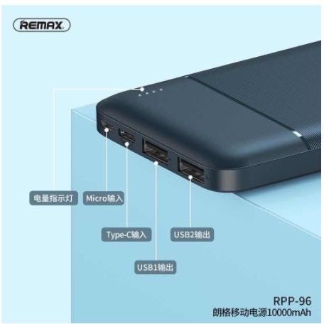 remax-rpp-96-power-bank-10000mah-2usb-แบตสำรองรุ่นใหม่-ล่าสุด-ของแท้100-พร้อมส่ง