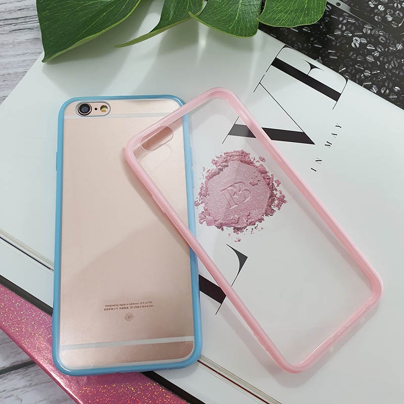 case-vivo-y55-y71-y91-y91i-y95-y91c-พร้อมส่งจากไทย-เคสใส-tpu-เคสนิ่มหลังแข็ง-เคสขอบสี