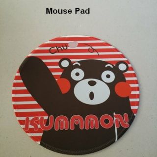 แผ่นรองเม้าส์ mouse pad ลาย คุมาม่อน Kumamon ขนาดเส้นผ่าศูนย์กลาง 9 นิ้ว