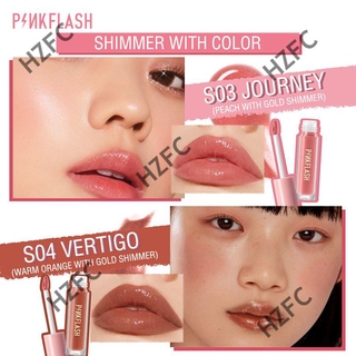 PINKFLASH OhMyGloss ลิปกลอส Moisturizing Shine Shimmer ลิปแคร์ 11 สี CHERY