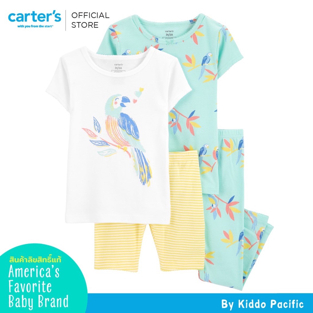 carters-short-sleeve-pants-4pc-bird-l8-คาร์เตอร์เสื้อผ้าเซท-2-ชุด-เสื้อพร้อมกางเกง