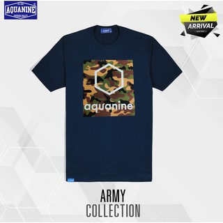 เสื้อยืด AQUANINE-COMBAT NAVY เสื้อยืดสีกรม ลิขสิทธิ์แท้