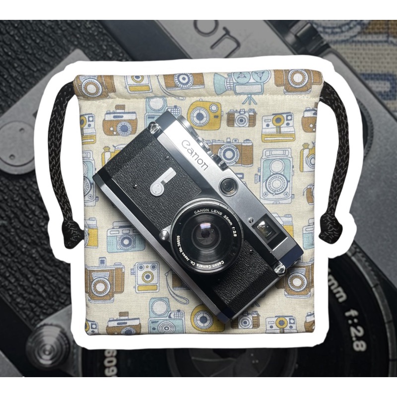 ถุงผ้า-ลายกล้อง-size-2-m-ใส่กล้อง-ใส่เลนส์-ใส่-accessoriesใส่กล้องcompact-rangefinder-และอื่นๆตามต้องการ