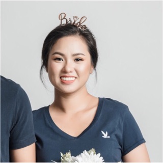 ที่คาดผม Bride ถ่ายพรีเวดดิ้ง -Bride Metal Headband (Rose Gold / Gold)