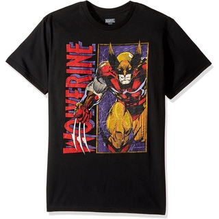 【🔥🔥】100%cotton เสื้อ ยืด ผ้า มัด ย้อม Marvel Mens Wolverine Classic Character T-Shirt men เสื้อ ยืด ผู้ชาย คอกลม โอเว