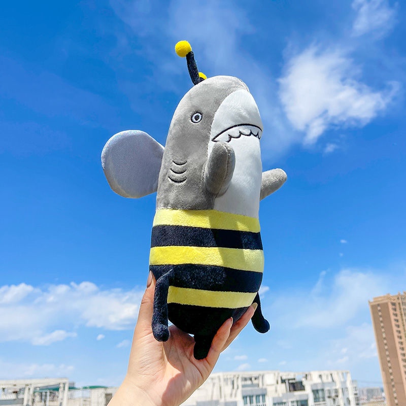 shark-bee-doll-shark-bee-plush-toy-shark-dog-pillow-doll-birthday-gift-for-girls