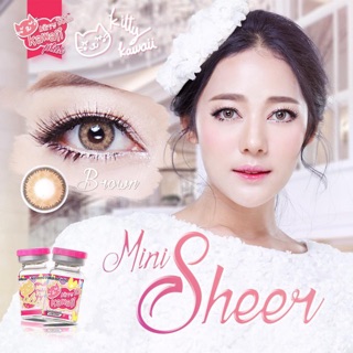 คอนแทคเลนส์ Kitty Kawaii Mini Sheer(Gray,Brown) ค่าสายตา 0.00 ถึง -5.00