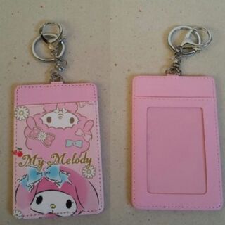 ป้ายชื่อ แผ่นหนา ป้ายใส่บัตร พวงกุญแจ ใส่คีร์การ์ด ลาย มายเมโลดี้ mymelody ขนาด 7x11 ซม.