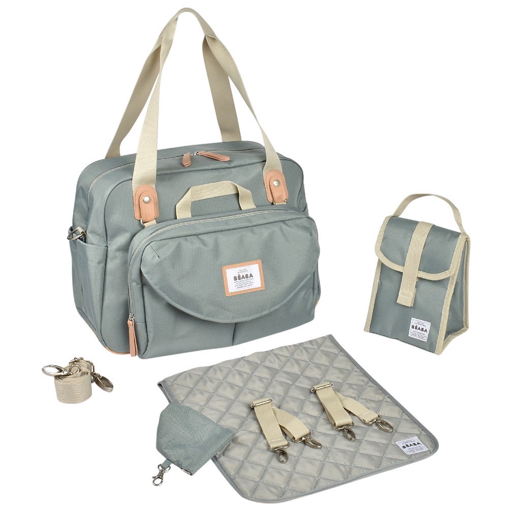 beaba-กระเป๋าเปลี่ยนผ้าอ้อม-geneva-ii-changing-bag-smart-colors-frosty-green