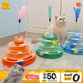ภาพหน้าปกสินค้าของเล่นแมว ของเล่นสัตว์เลี้ยง รางหมุน  รางลูกบอล จานหมุนของเล่นแมว รางลูกบอลหมุน  สินค้าพร้อมส่งในไทย ที่เกี่ยวข้อง