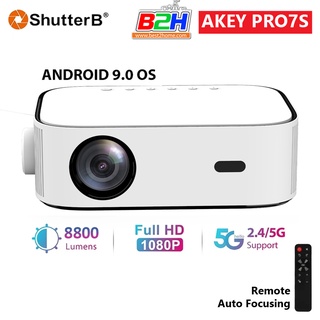 โปรเจคเตอร์ ShutterB AKEY PRO7s Projector Full HD 8800Lumen (Android 9.0) ประกันศูนย์