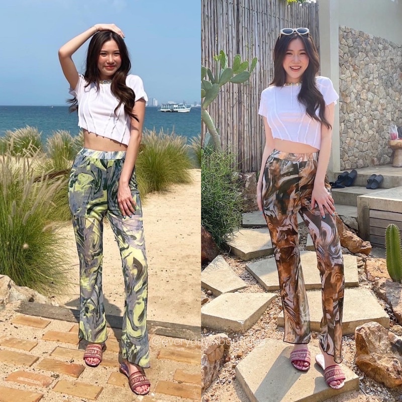 printed-pants-420ฟรีส่ง-กางเกงตัวนี้ต้องยอมให้เลยค่า-ใครชอบแนวซีทรูหน่อยๆ-ต้องมีน้า-กางเกงพิมพ์ลายที่ตอนนี้ฮิตมาก