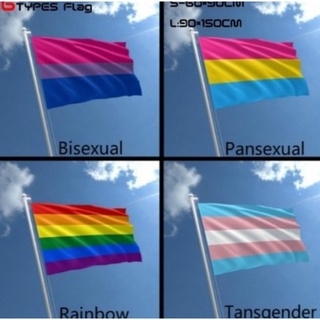 ภาพหน้าปกสินค้าธงเรนโบว์ Rainbow Flag ธงสายรุ้ง LGBT LGBTQ เลสเบียน เกย์ ไบเซ็กชวล ทรานส์เจนเดอร์ ขนาด 150x90cm Bisexual Transgender Pa ซึ่งคุณอาจชอบสินค้านี้