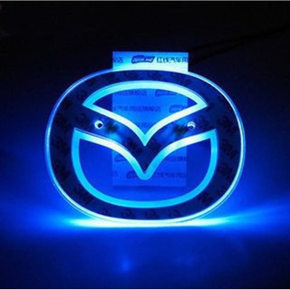 LOGO LED MAZDA BLUE แม่เหล็กโลโก้รถยนต์ มาสด้า มีไฟ-สีน้ำเงิน (1652)