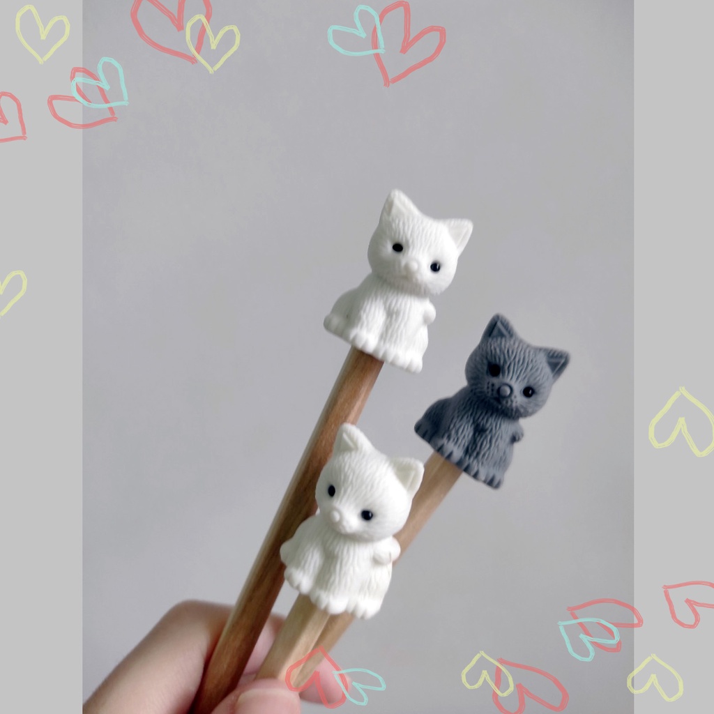 ภาพสินค้าดินสอไม้หัวยางลบ รูปแมว รูปหมา   ดินสอไม้ยางลบแมว ดินสอไม้ยางลบหมา (ยางลบถอดได้) จากร้าน lamun_art บน Shopee ภาพที่ 5