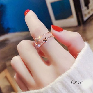 สินค้า 【4.4】พร้อมส่งแหวนผู้หญิงสุดเก๋ชนิดล่าสุดแหวนเงินหญิงที่มีคุณภาพสูง