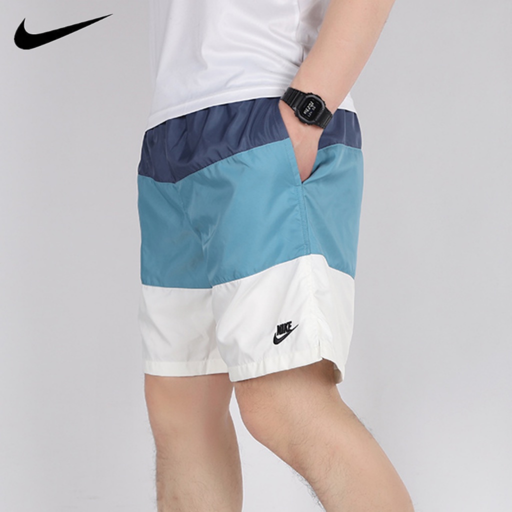 100 Genuine Nike Men's Patchwork Casual Shorts Sport Quickdrying Shorts CJ4488 Shopee Thailand