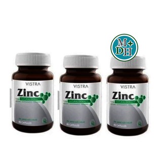 ภาพขนาดย่อของภาพหน้าปกสินค้าVistra Zinc 15 mg วิสทร้า ซิงค์ สังกะสี รักษาสิว ป้องกันผมร่วง ขนาด 45 เม็ด จำนวน 3 ขวด (3X12638) จากร้าน medicalhub115 บน Shopee ภาพที่ 2