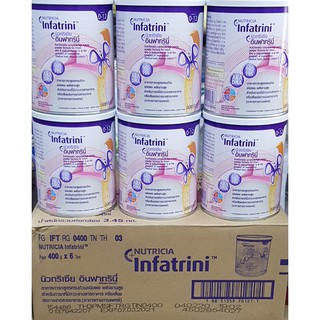 สินค้า (หมดอายุ 27/09/2023)  Dumex Nutricia Infatrini อินฟาทรินี่ 400g 1ลัง = 6กระป๋อง นมเพิ่มน้ำหนัก 0-12เดือน