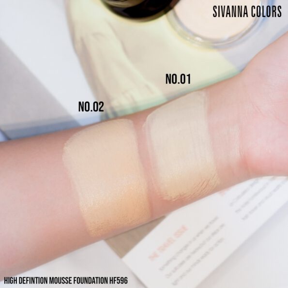 รองพื้นเนื้อมูสซิเวียน่า-sivanna-colors-high-definition-mousse-foundation-velvet-cover-oil-control-spf15