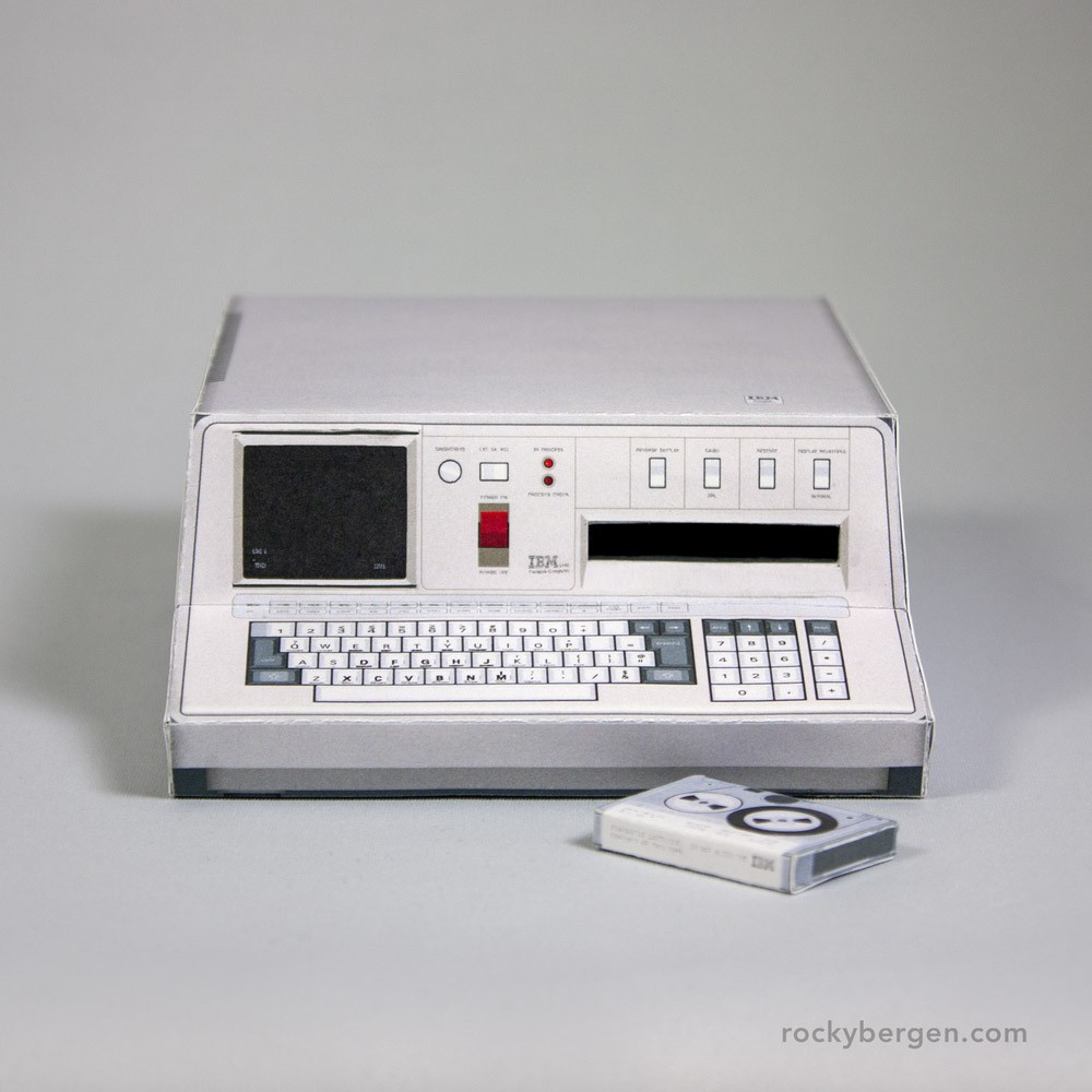 เครื่องคอมพิวเตอร์คลาสสิก-ibm-5100-portable-computer-โมเดลกระดาษ-ตุ๊กตากระดาษ-papercraft-สำหรับตัดประกอบเอง