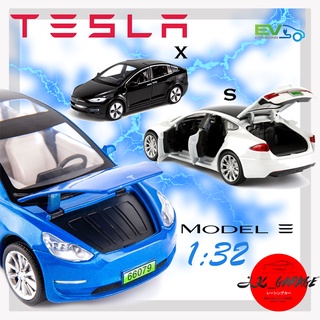 ภาพหน้าปกสินค้าjk_garage 🚗🇯🇵 โมเดลรถเหล็ก Tesla model x 1:32 มีกล่อง โมเดลรถยนต์ รถเหล็ก ของขวัญ ซึ่งคุณอาจชอบราคาและรีวิวของสินค้านี้