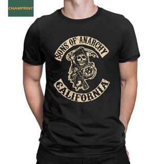 เสื้อยืดผู้ชาย เสื้อยืด ผ้าฝ้าย พิมพ์ลาย Sons Of Anarchy Motorrad แฟชั่นสําหรับคู่รัก S-5XL