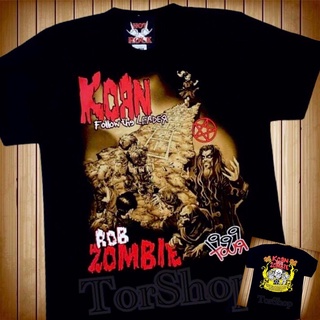 เสื้อยืดโอเวอร์ไซส์ส่งฟรี RockYeah &amp; HotRock T Shirt 3D เสื้อวง KORN สกรีนคมชัดHD (ไซส์ยุโรป) เสื้อยืดดำ เสื้อวินเทจ90 เ